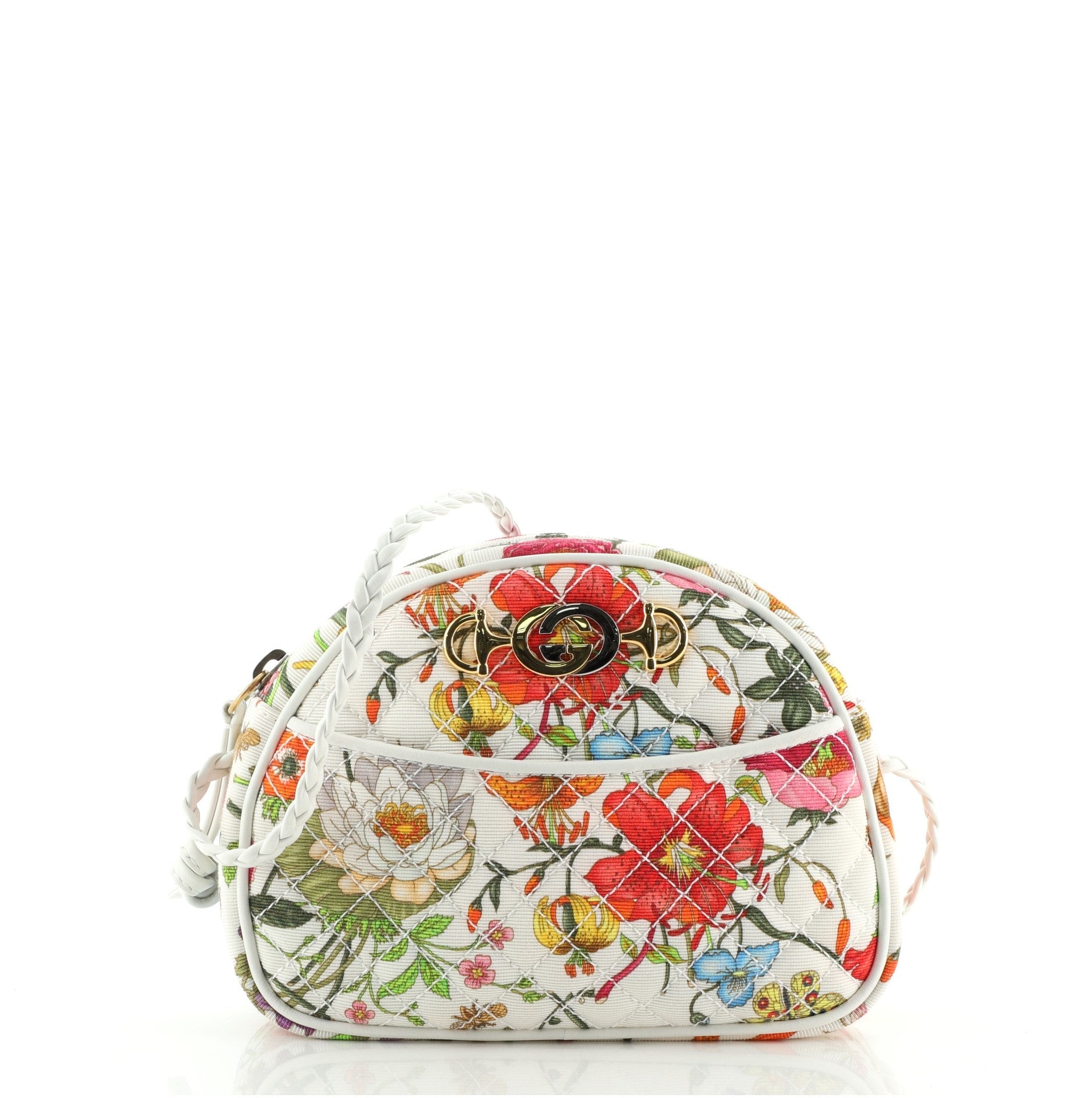 Trapuntata Camera Shoulder Bag Quilted Flora Canvas	 Mini