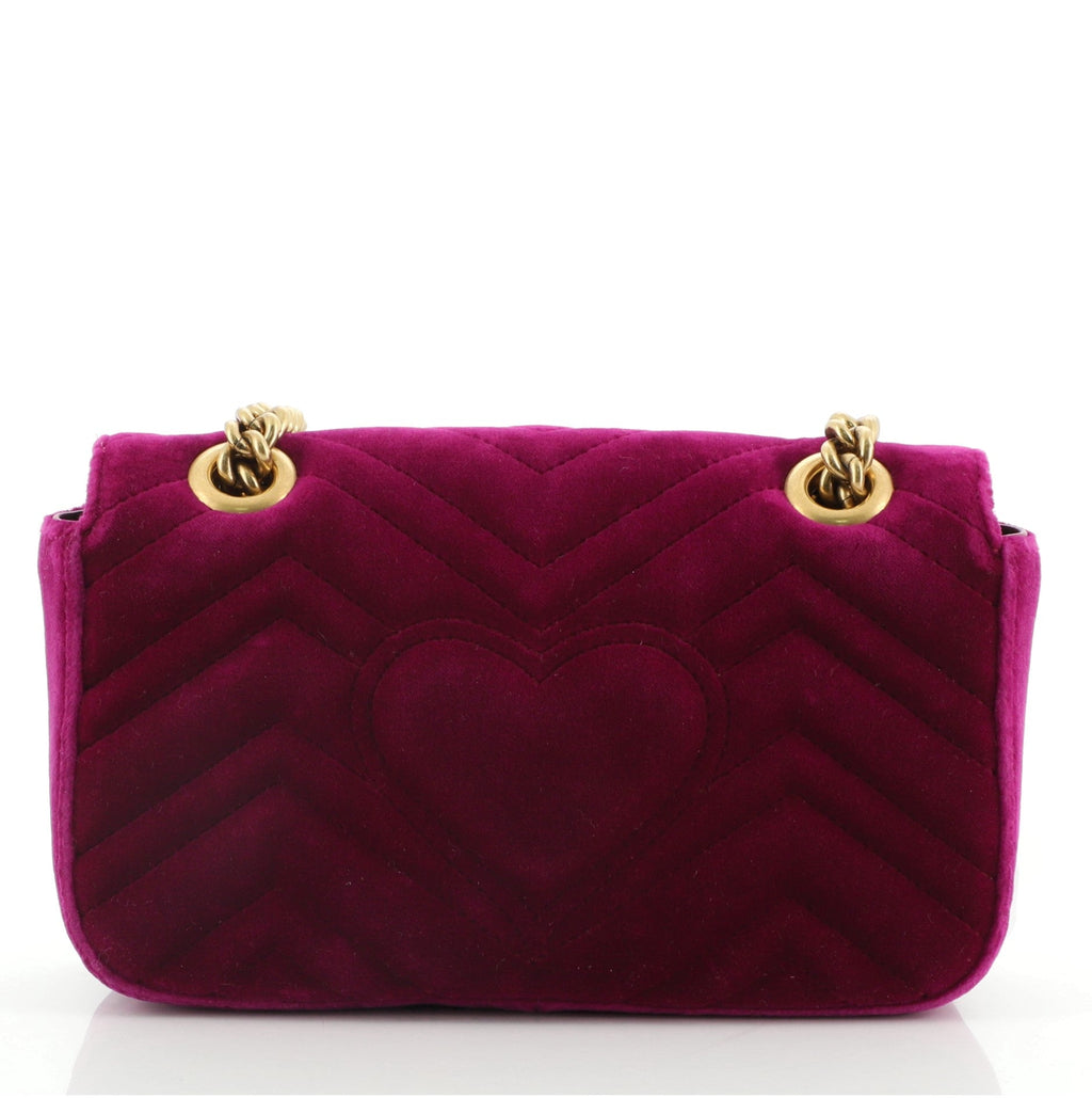 GG Marmont Flap Bag Embellished Matelasse Velvet Mini