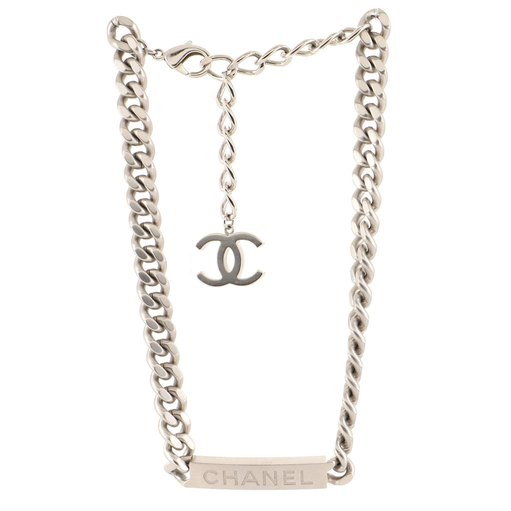 ID Curb Chain Necklace Metal