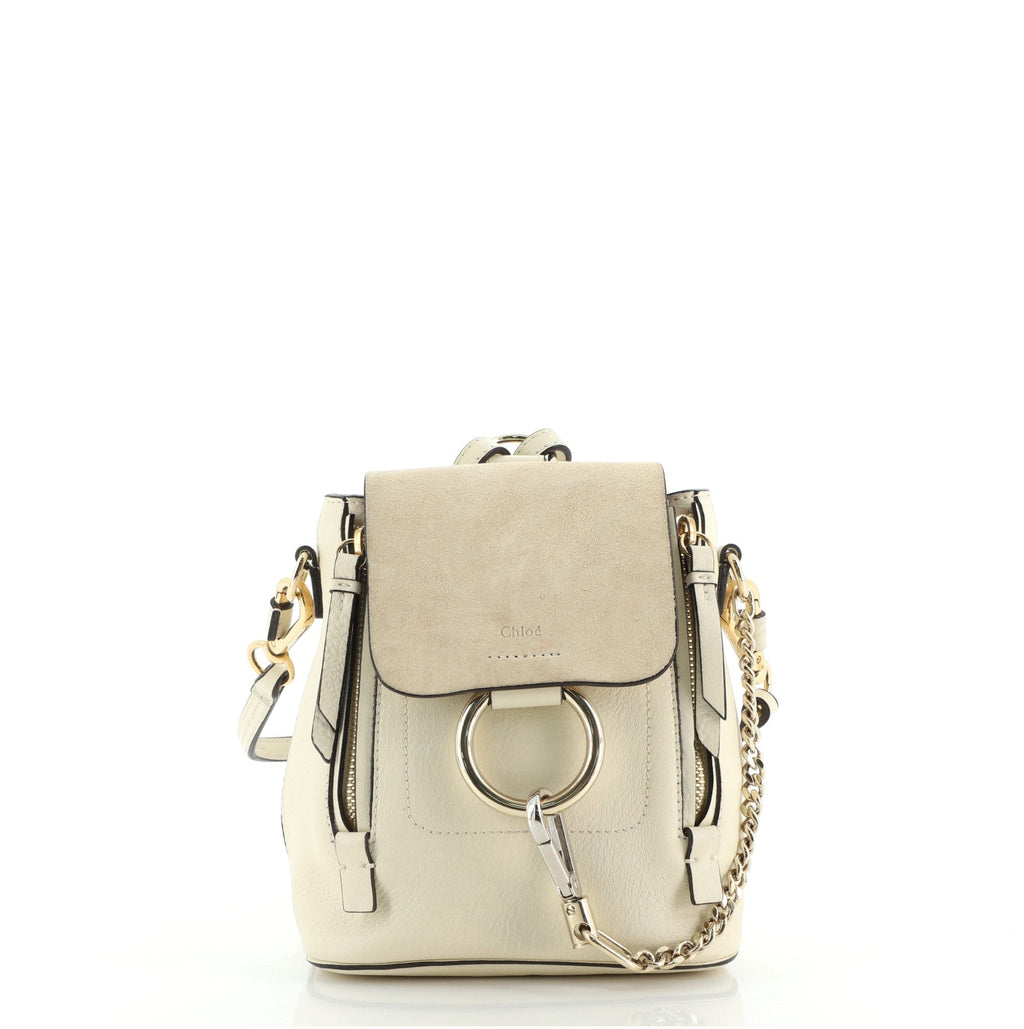 Faye Backpack Leather and Suede Mini