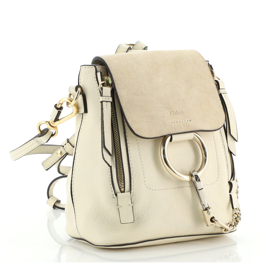 Faye Backpack Leather and Suede Mini