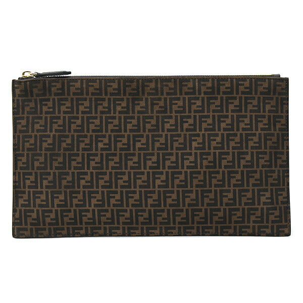 Fendi Zucca Leather Clutch Bag