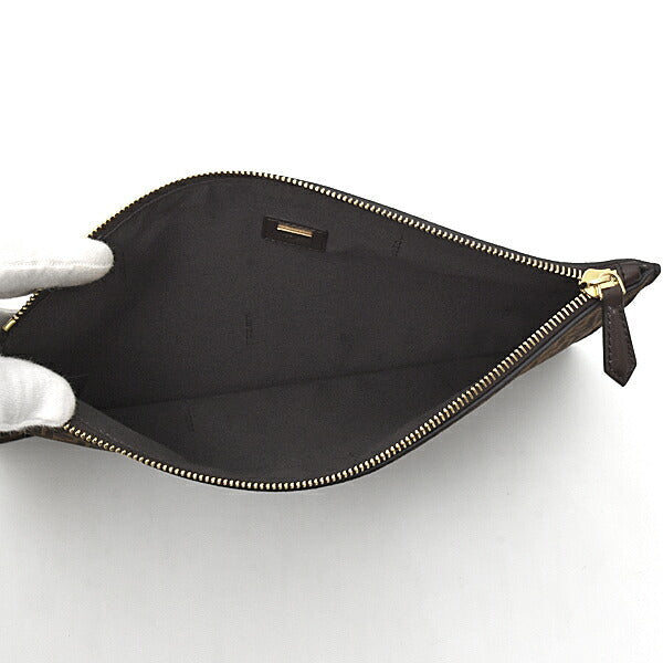 Fendi Zucca Leather Clutch Bag