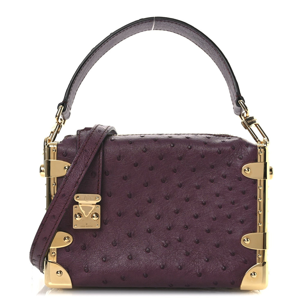 Ostrich Side Trunk PM Bordeaux