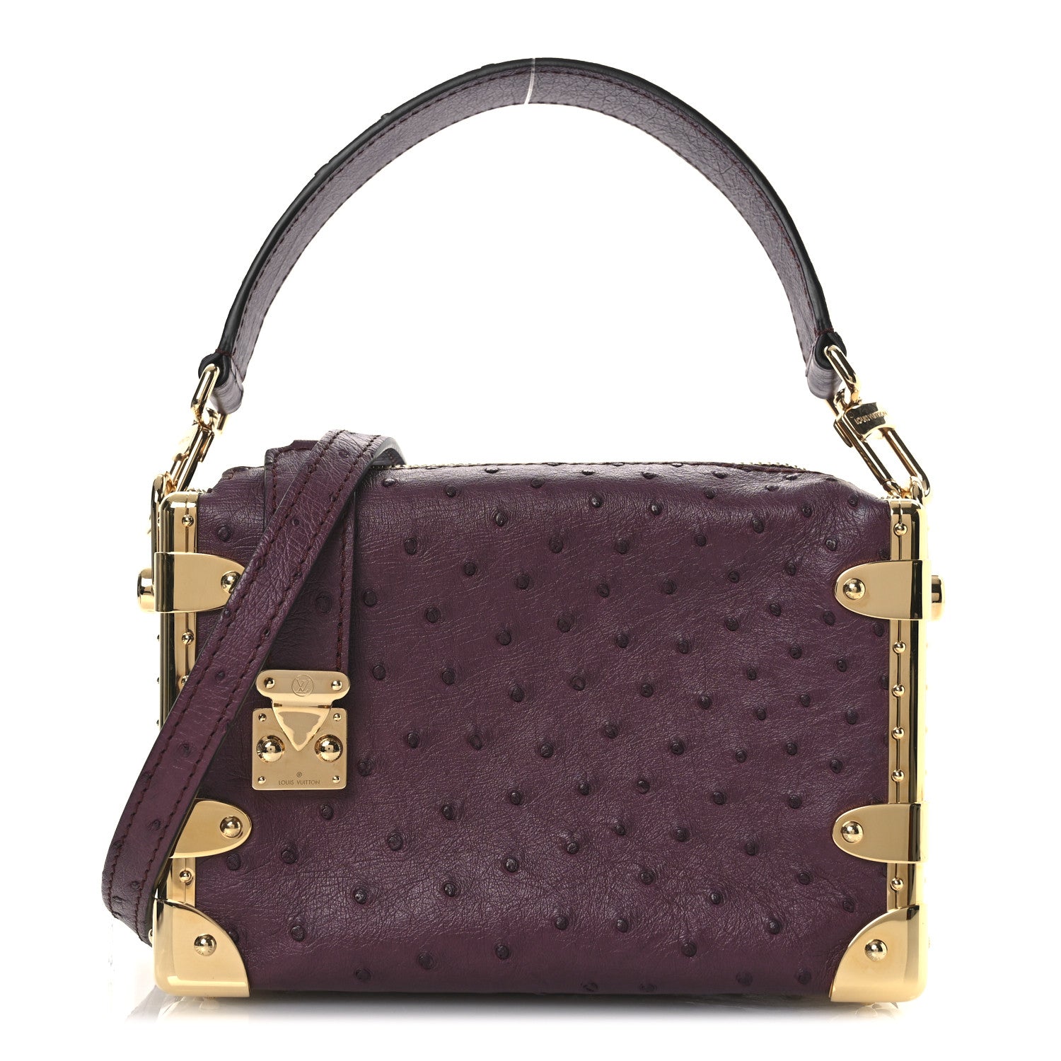 Ostrich Side Trunk PM Bordeaux