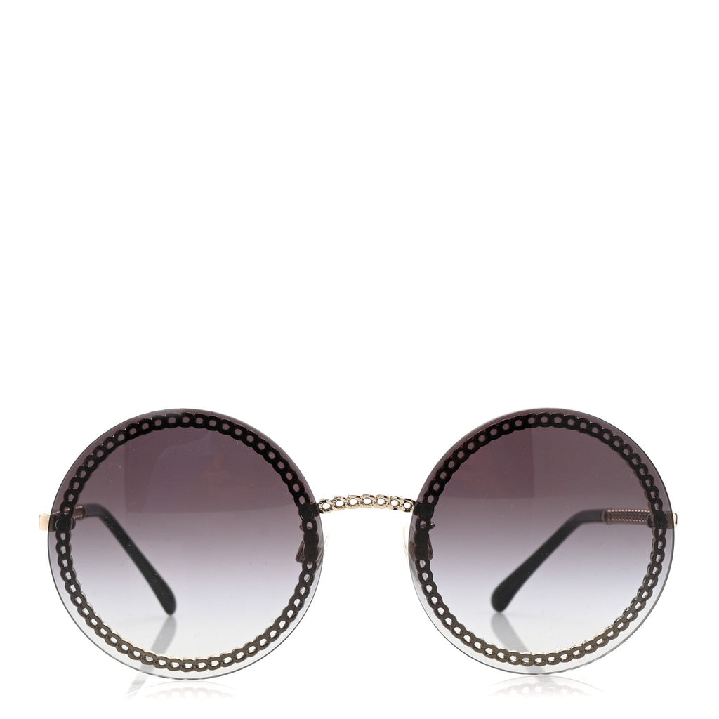 Round Chain Sunglasses 4245 Gold