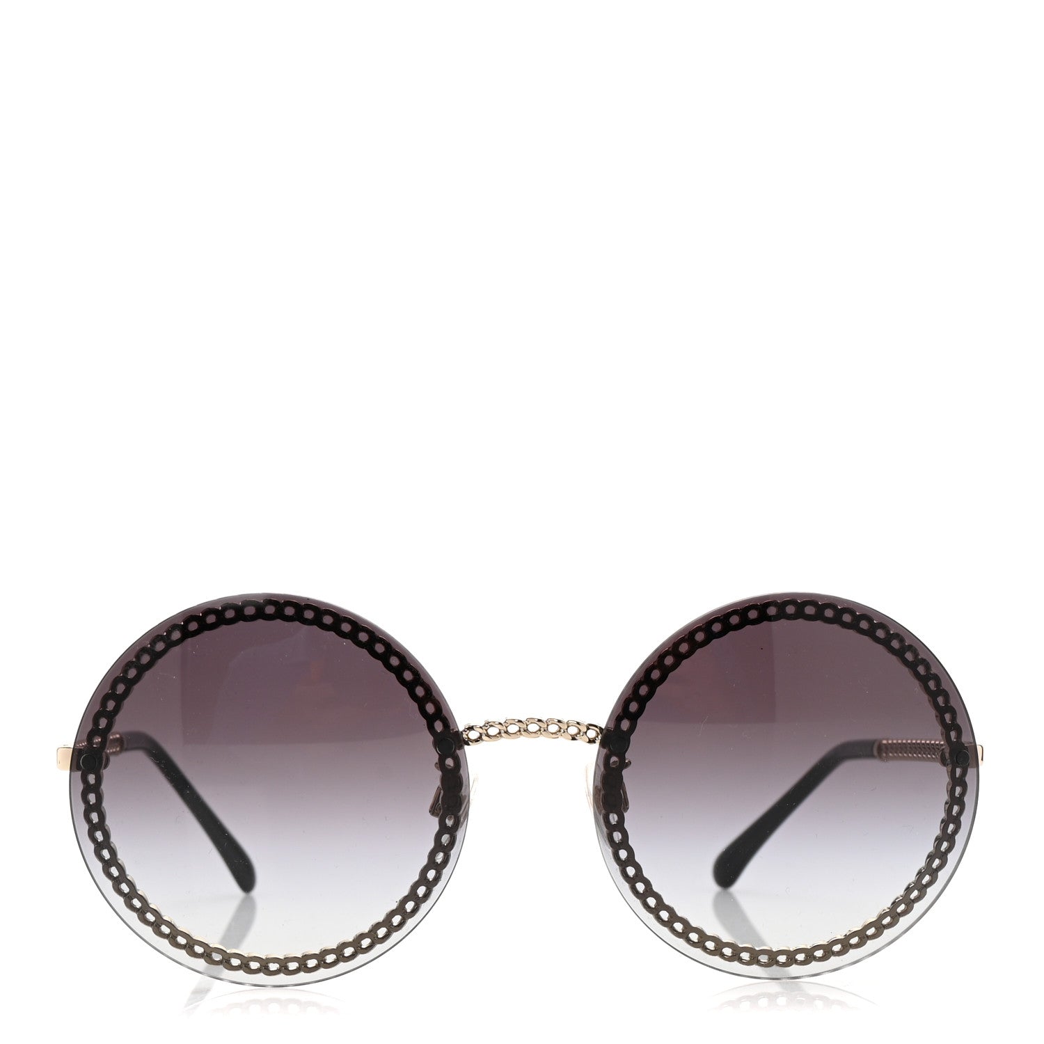 Round Chain Sunglasses 4245 Gold