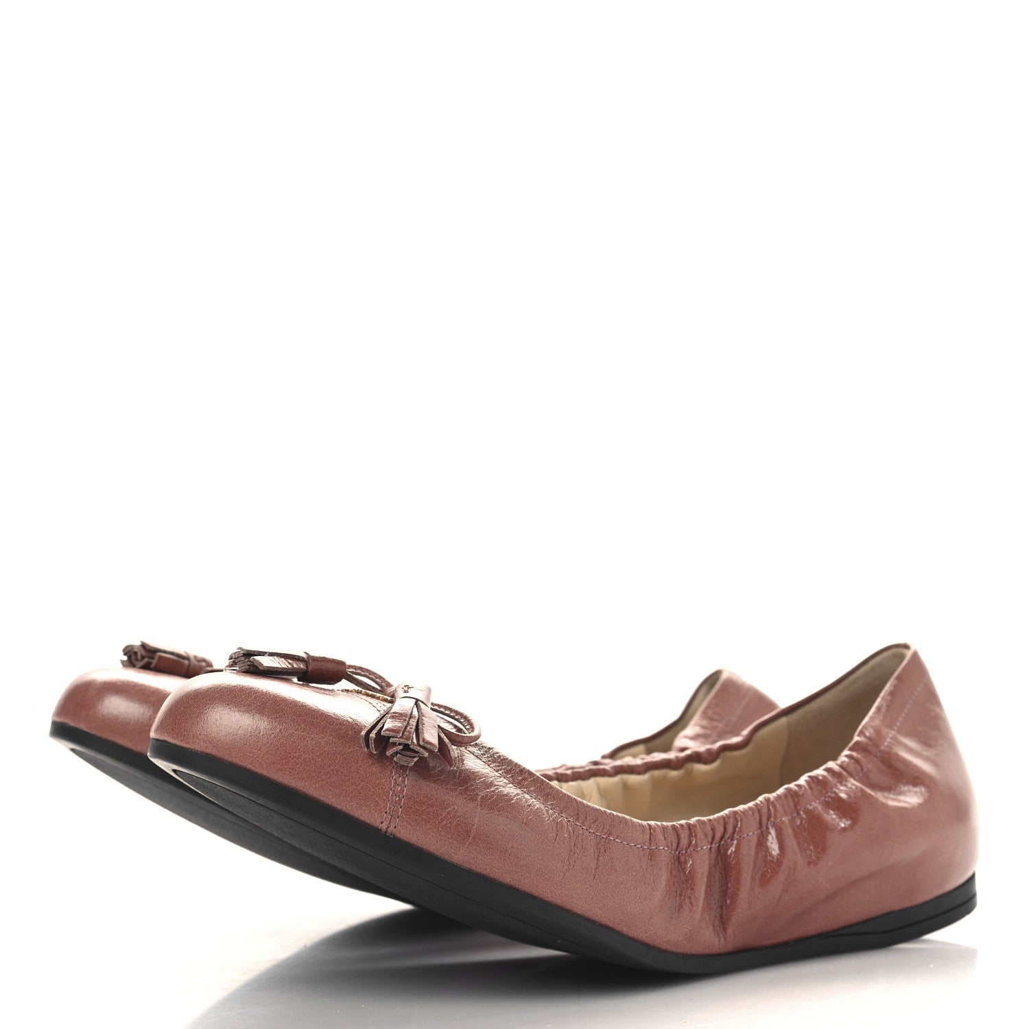 Vitello Shine Ballet Bow Flats 36 Antico
