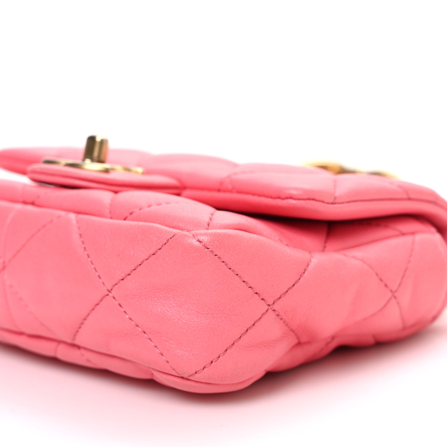 Lambskin Quilted Mini Funky Town Flap Pink