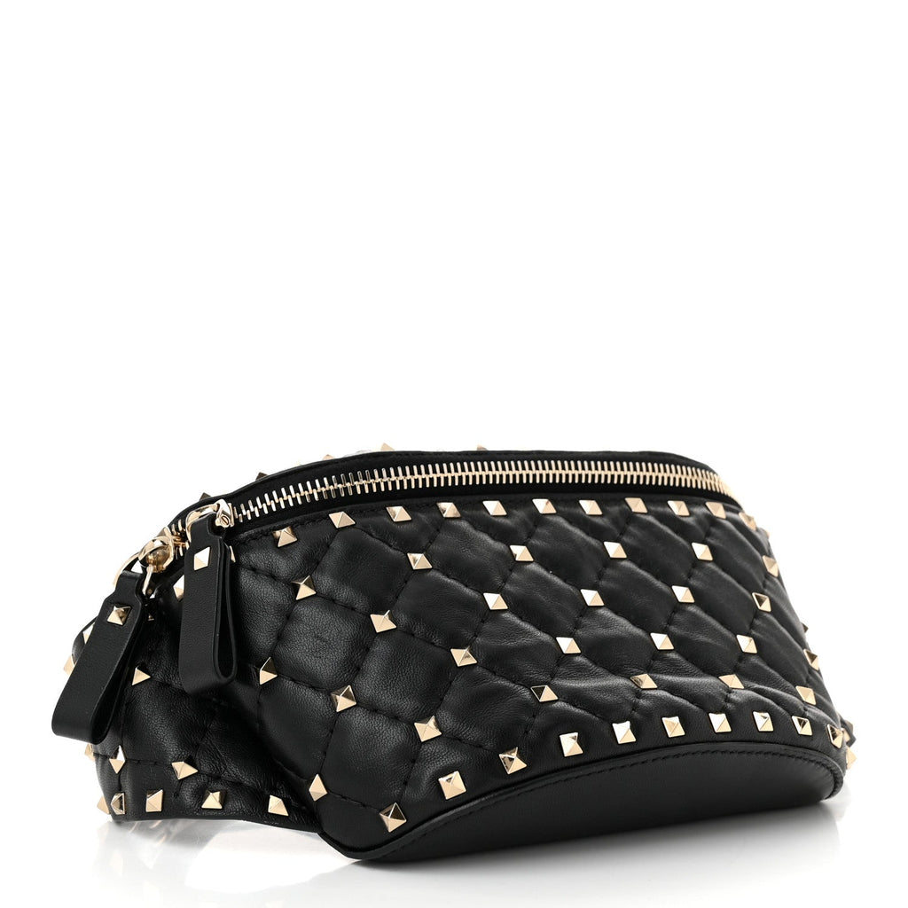 Nappa Rockstud Spike Belt Bag 95 Black