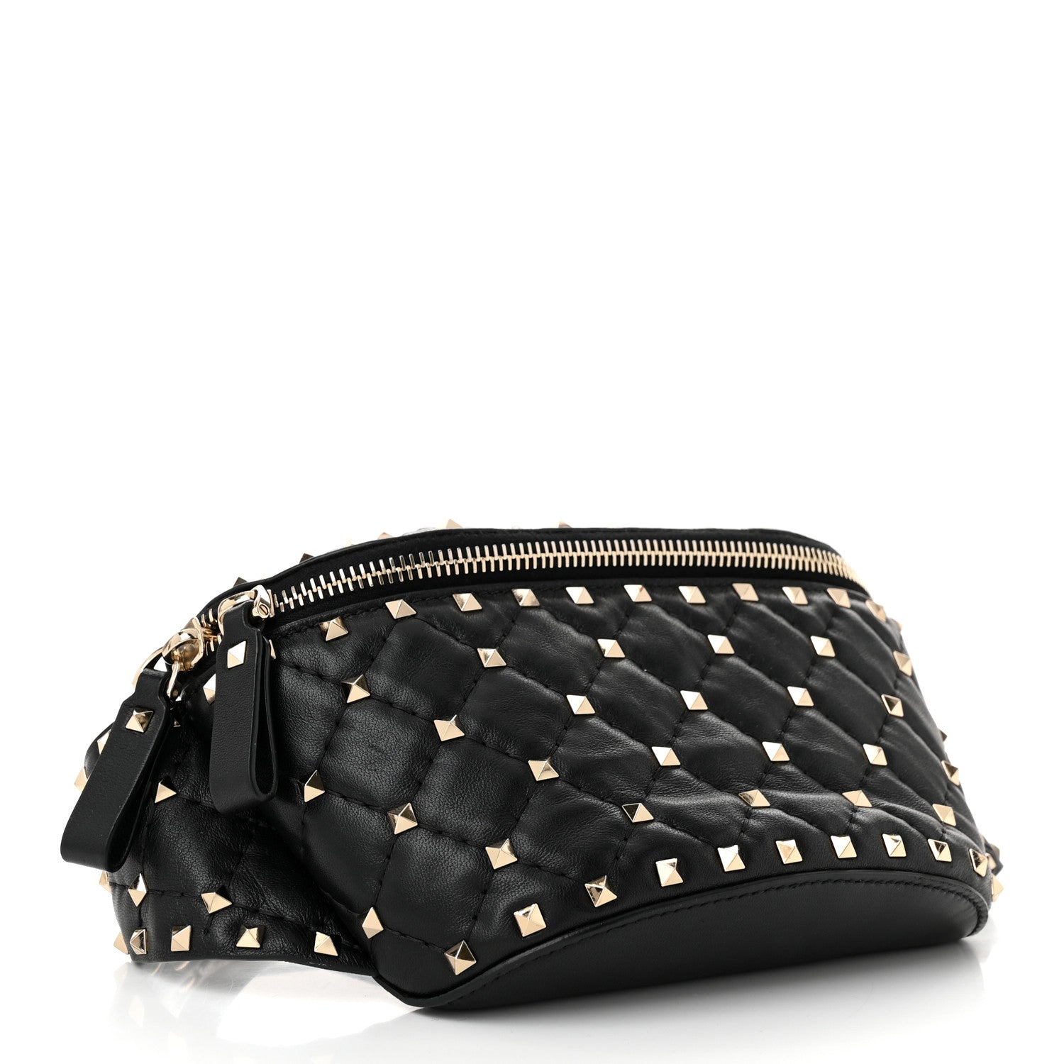 Nappa Rockstud Spike Belt Bag 95 Black
