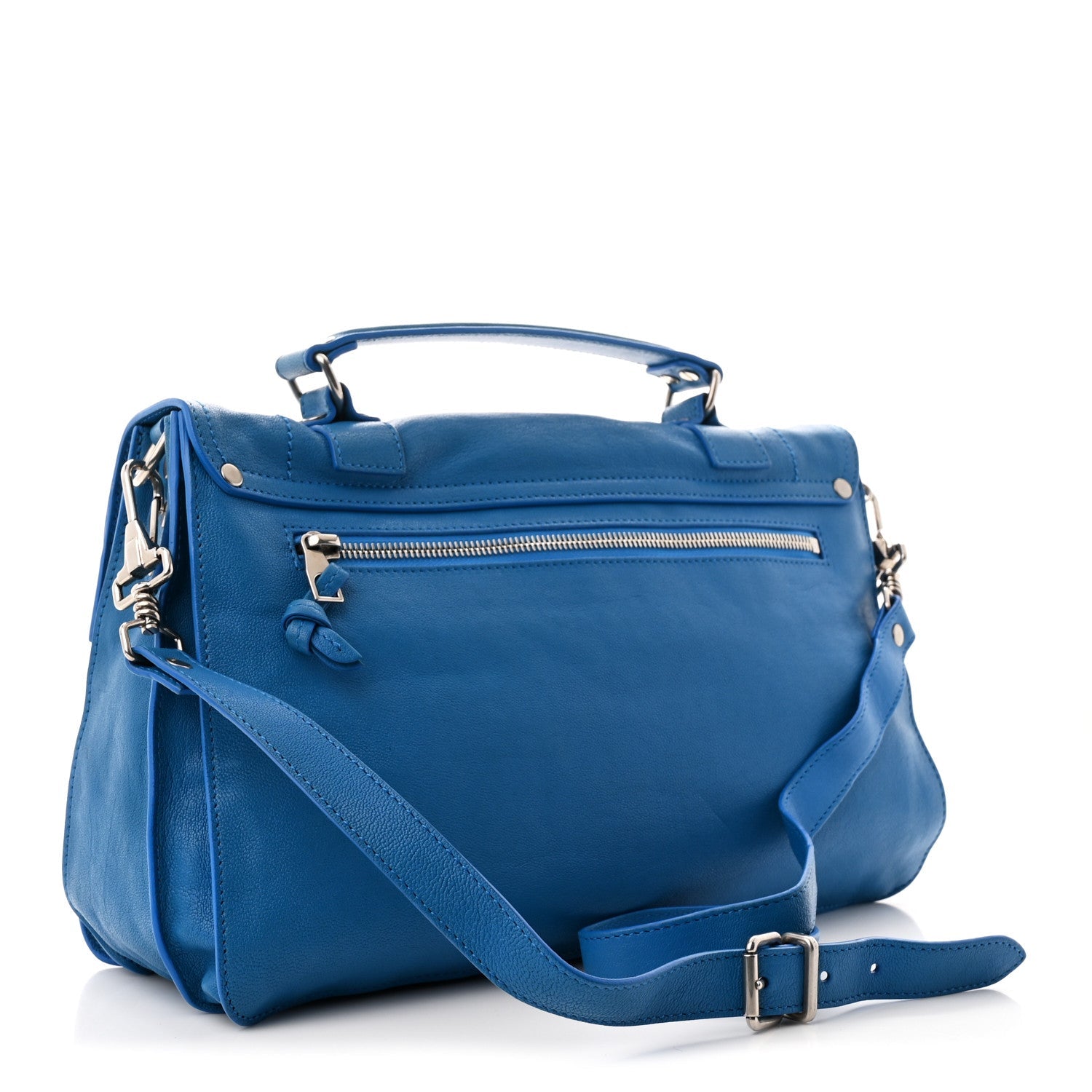 Lambskin Medium PS1 Satchel Sea Blue