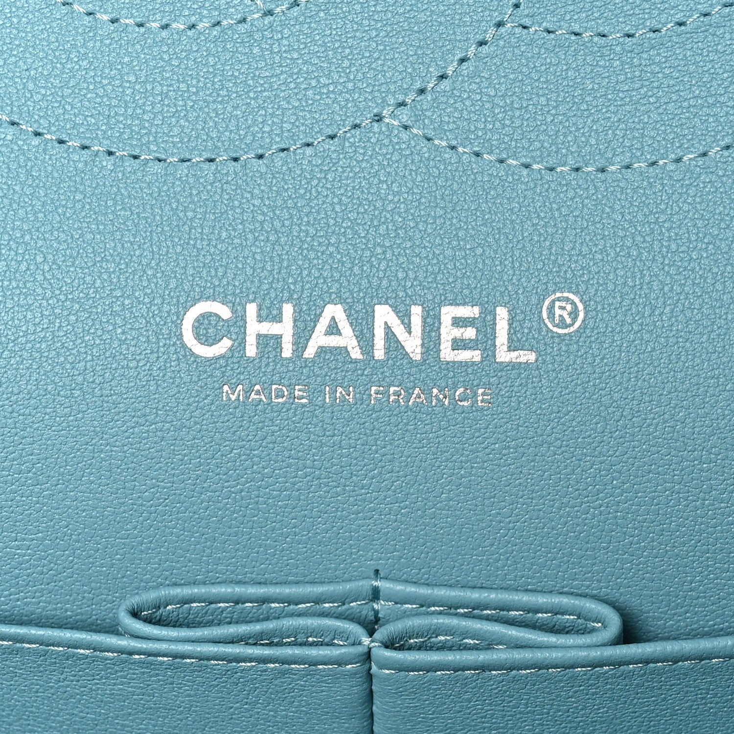 Lambskin Quilted Jumbo Double Flap Blue