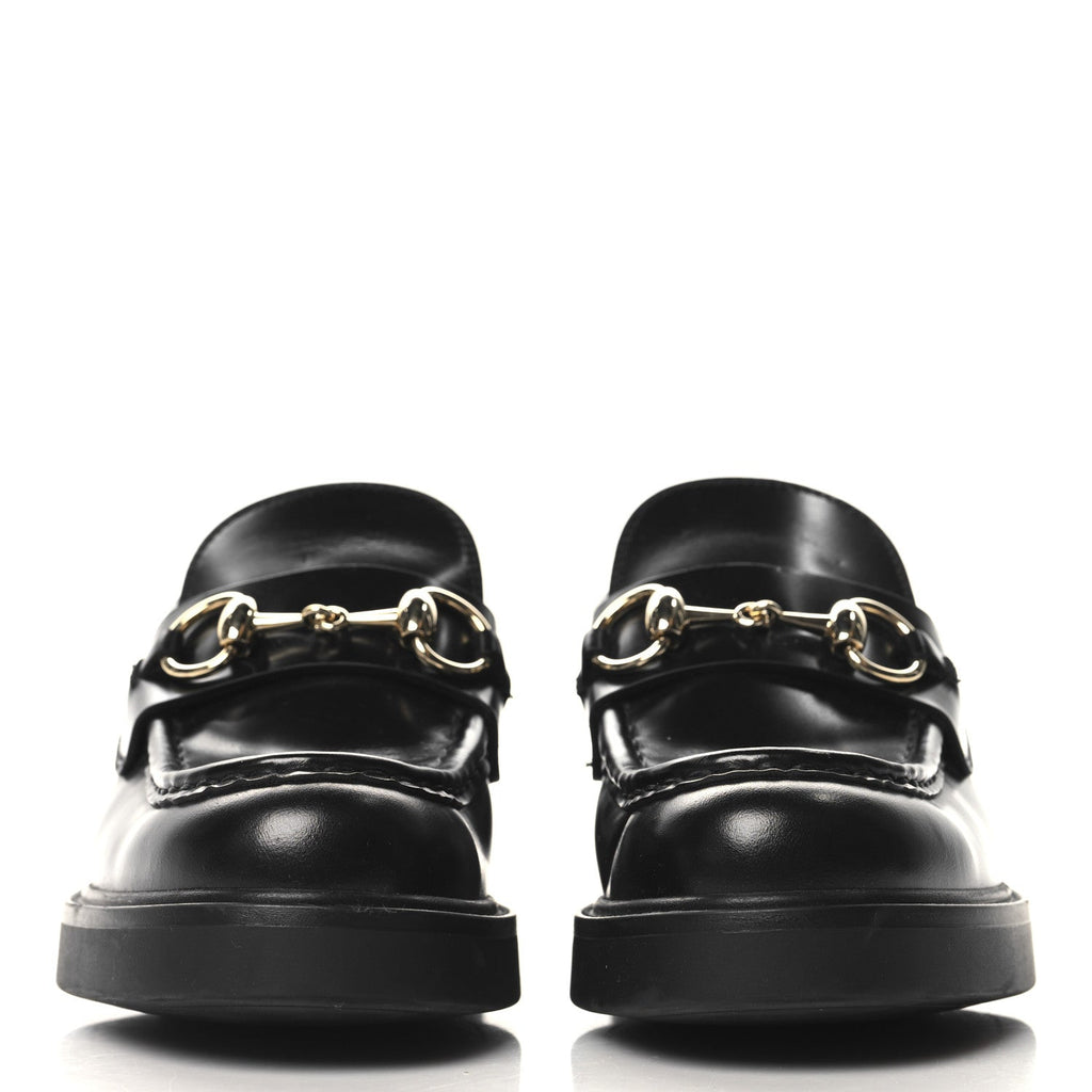 Cordovan Lux Horsebit Womens Lug Sole Loafers 35.5 Black