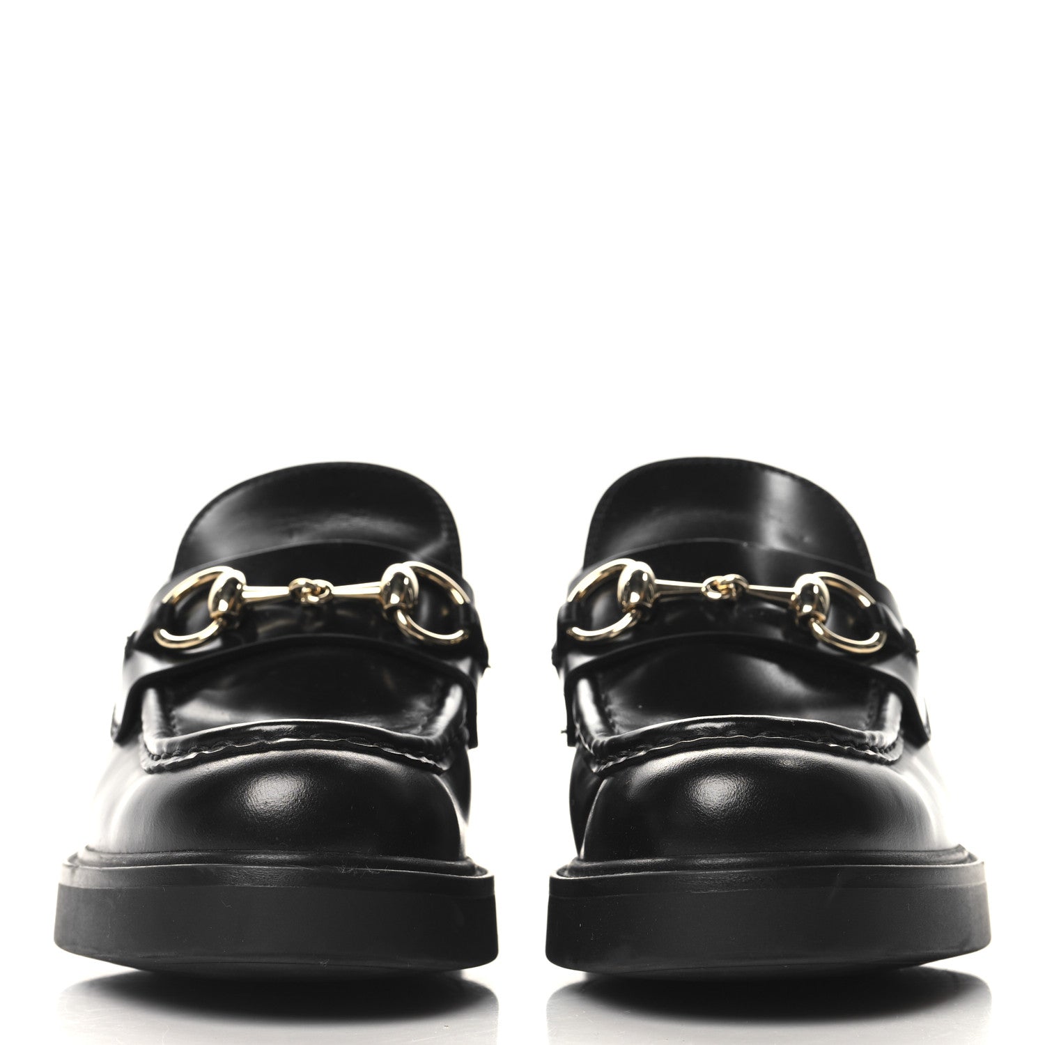 Cordovan Lux Horsebit Womens Lug Sole Loafers 35.5 Black