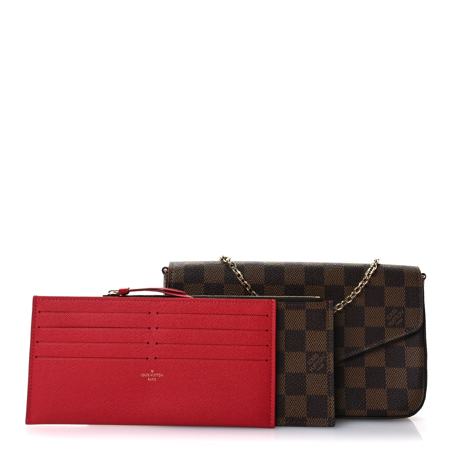 Damier Ebene Pochette Felicie Chain Wallet