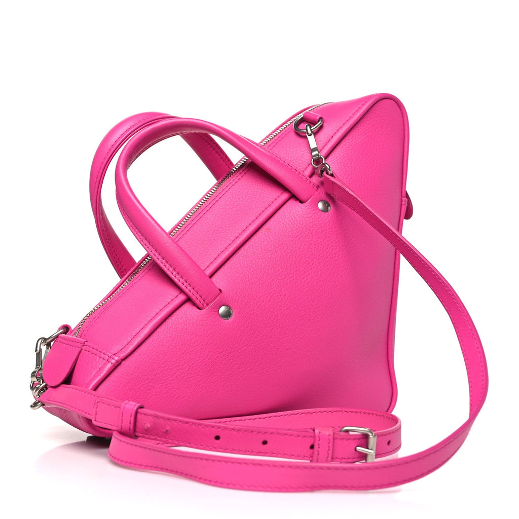 Shiny Day Calfskin S Triangle Duffle Pink