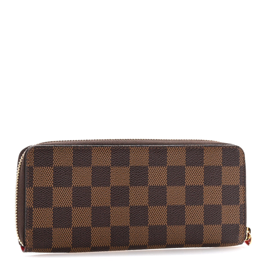 Damier Ebene Clemence Wallet Cherry