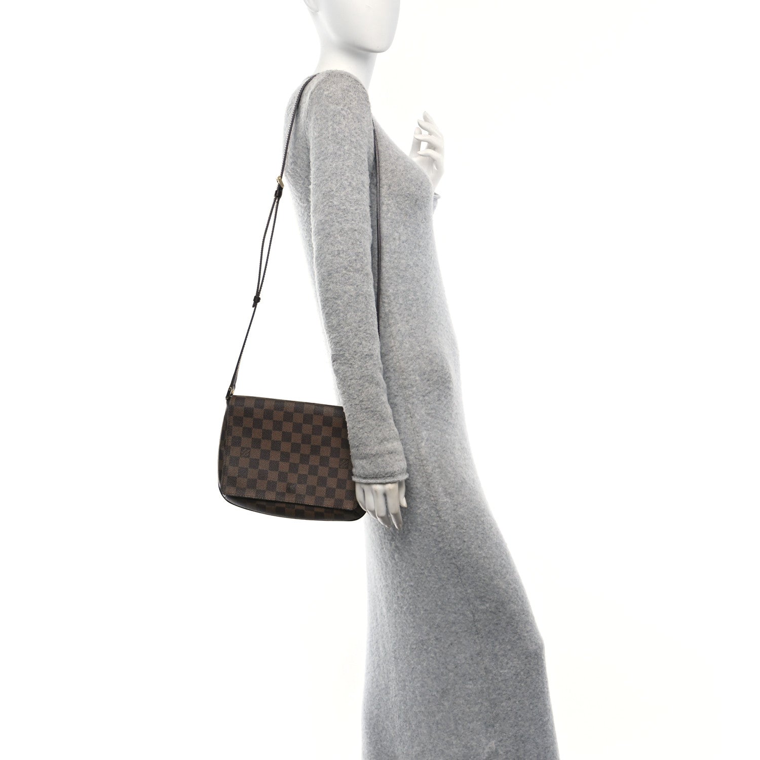 Damier Ebene Musette Tango Long Strap