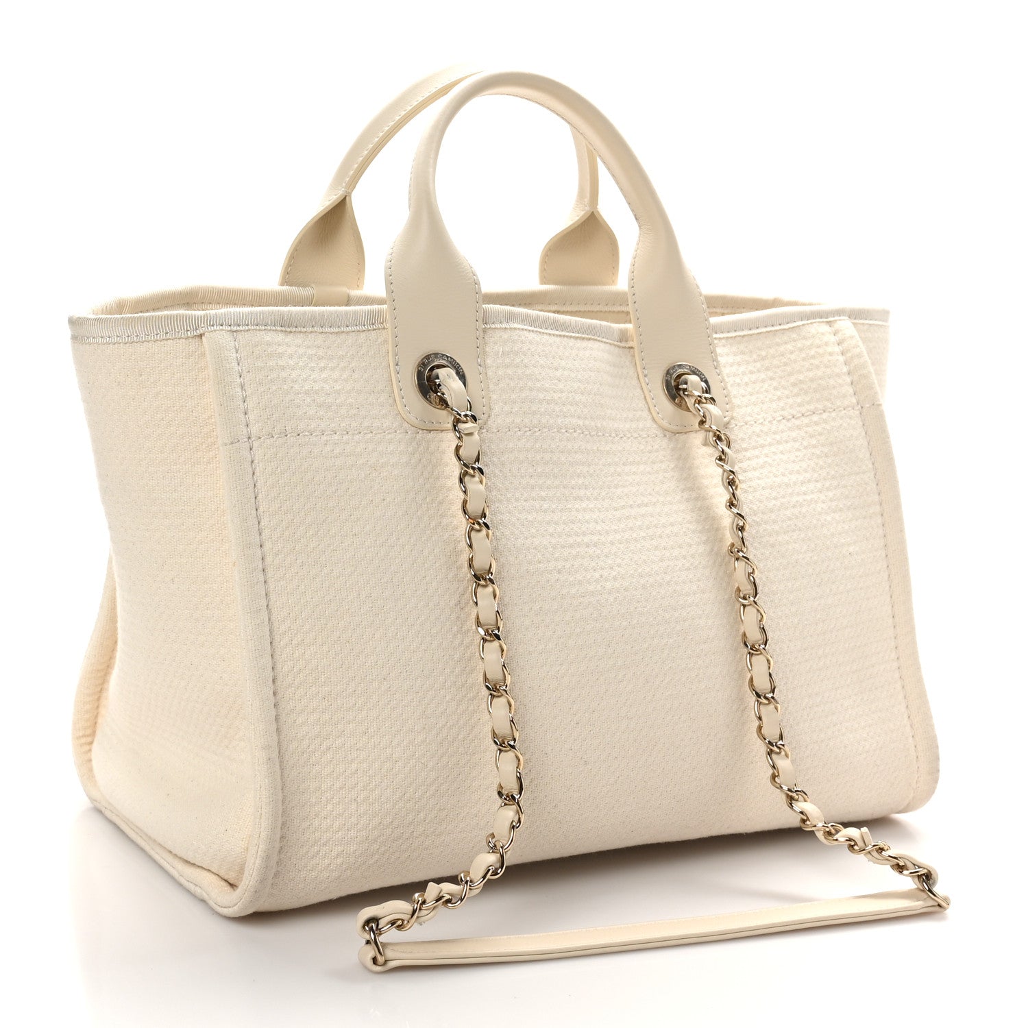 Mixed Fibers Small Deauville Tote White