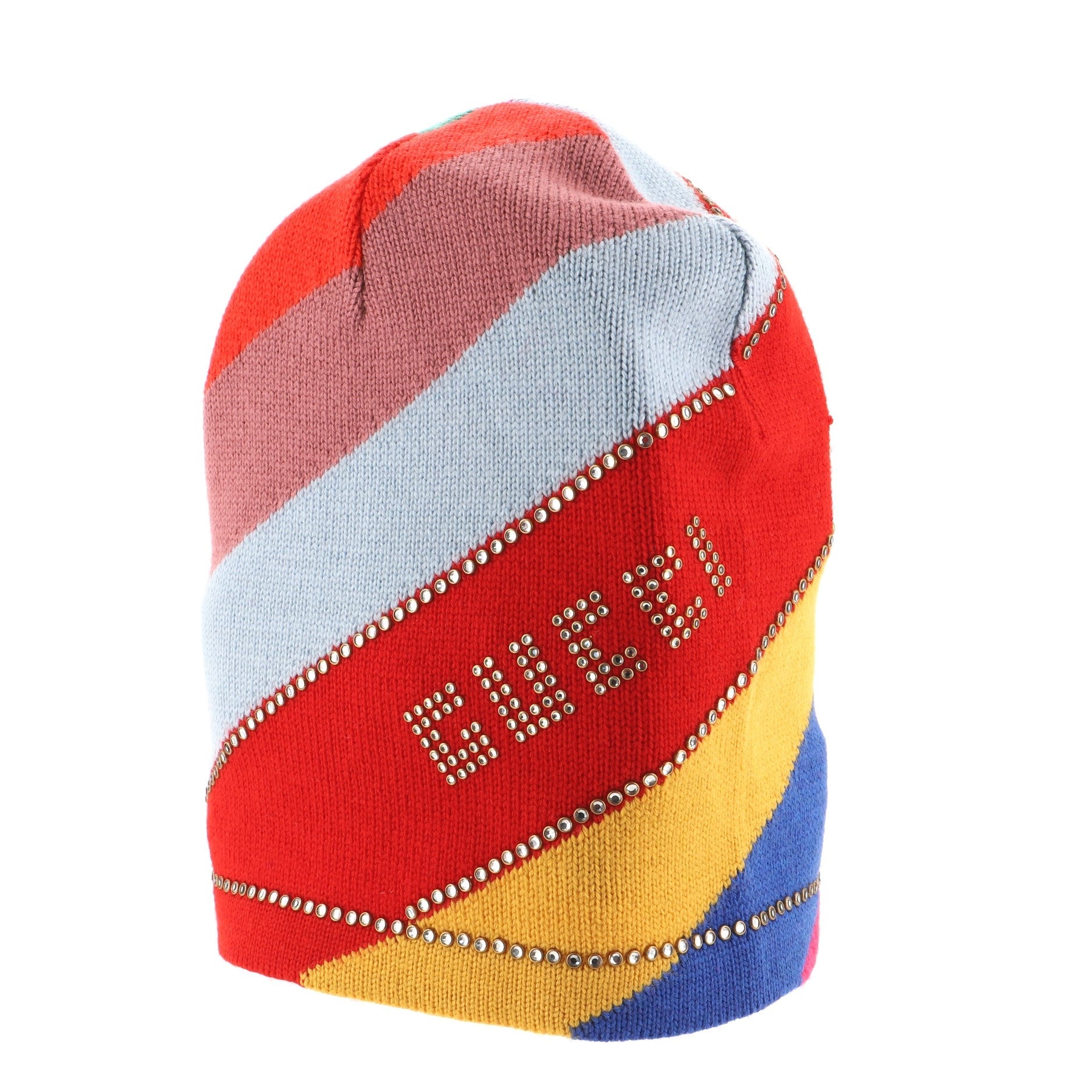 Logo Beanie Crystal Embellished Wool XS