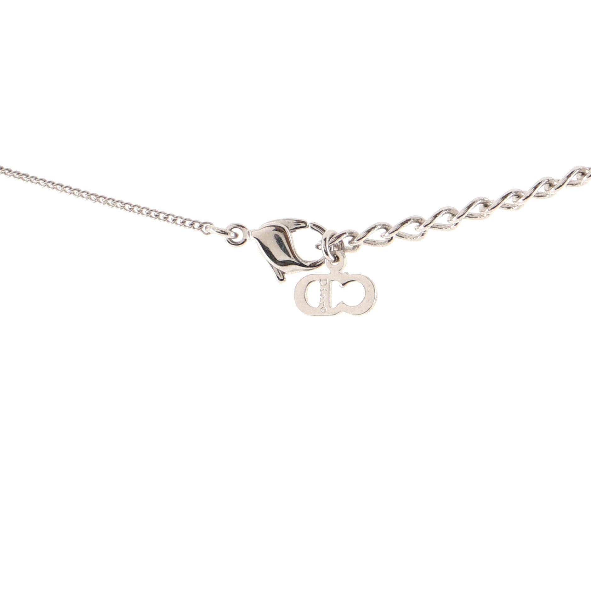 Vintage Logo Lock Pendant Necklace Metal