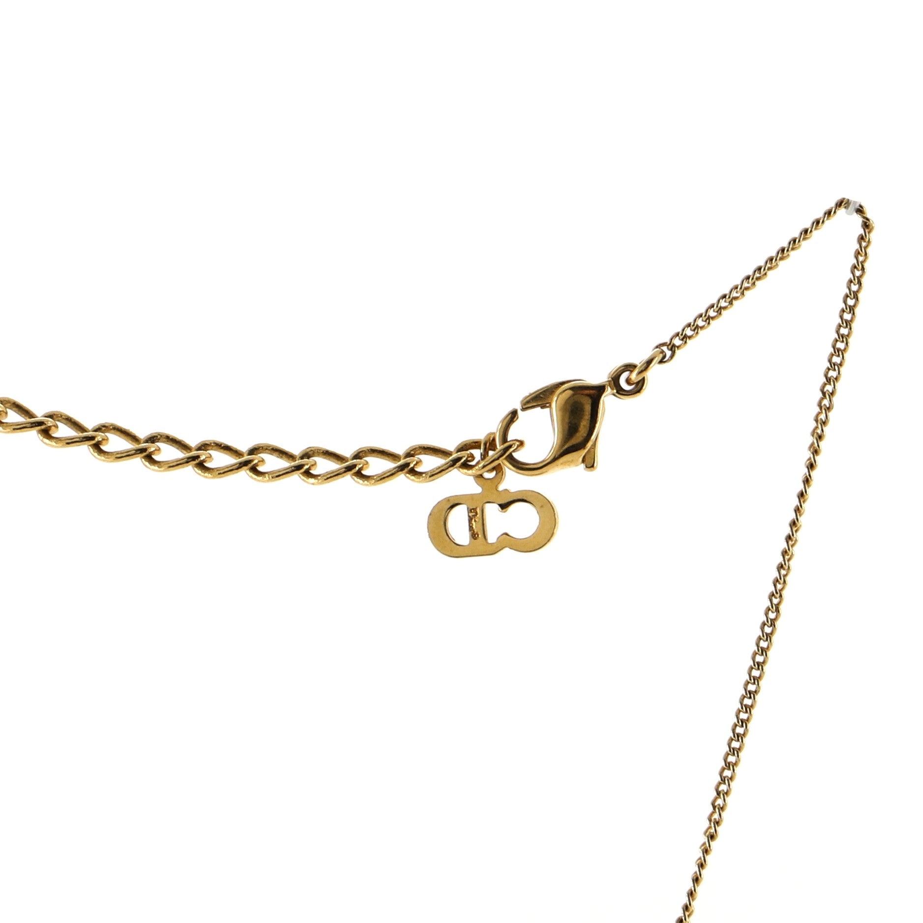 Vintage Logo Pendant Necklace Metal