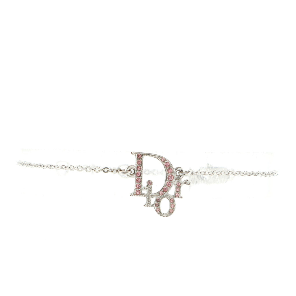Vintage Logo Bracelet Crystal Embellished Metal