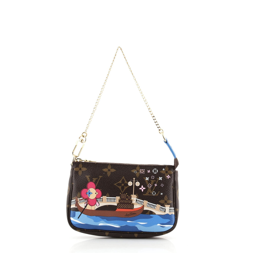 Pochette Accessoires Limited Edition Vivienne Xmas Monogram Canvas Mini