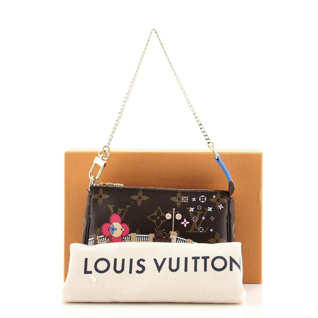 Pochette Accessoires Limited Edition Vivienne Xmas Monogram Canvas Mini