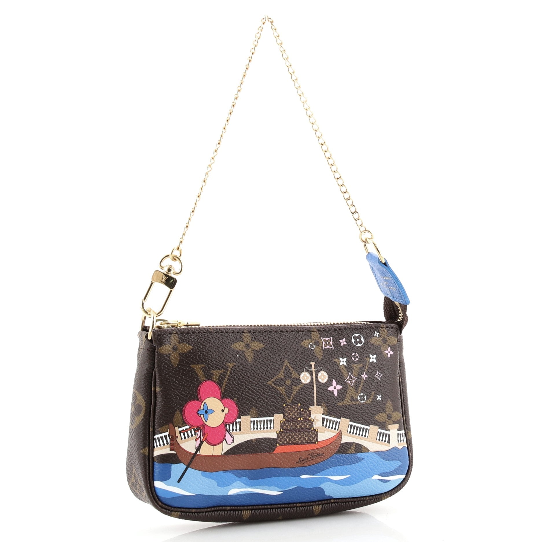 Pochette Accessoires Limited Edition Vivienne Xmas Monogram Canvas Mini