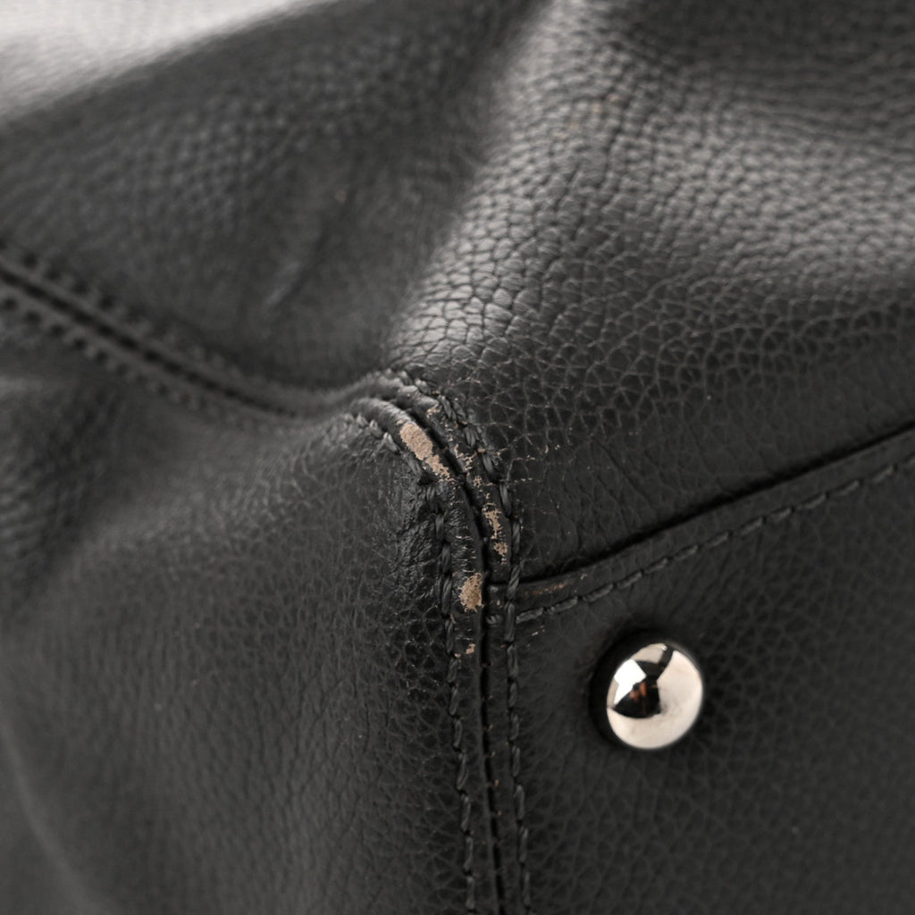 Calfskin Tall Cerf Tote Anthracite