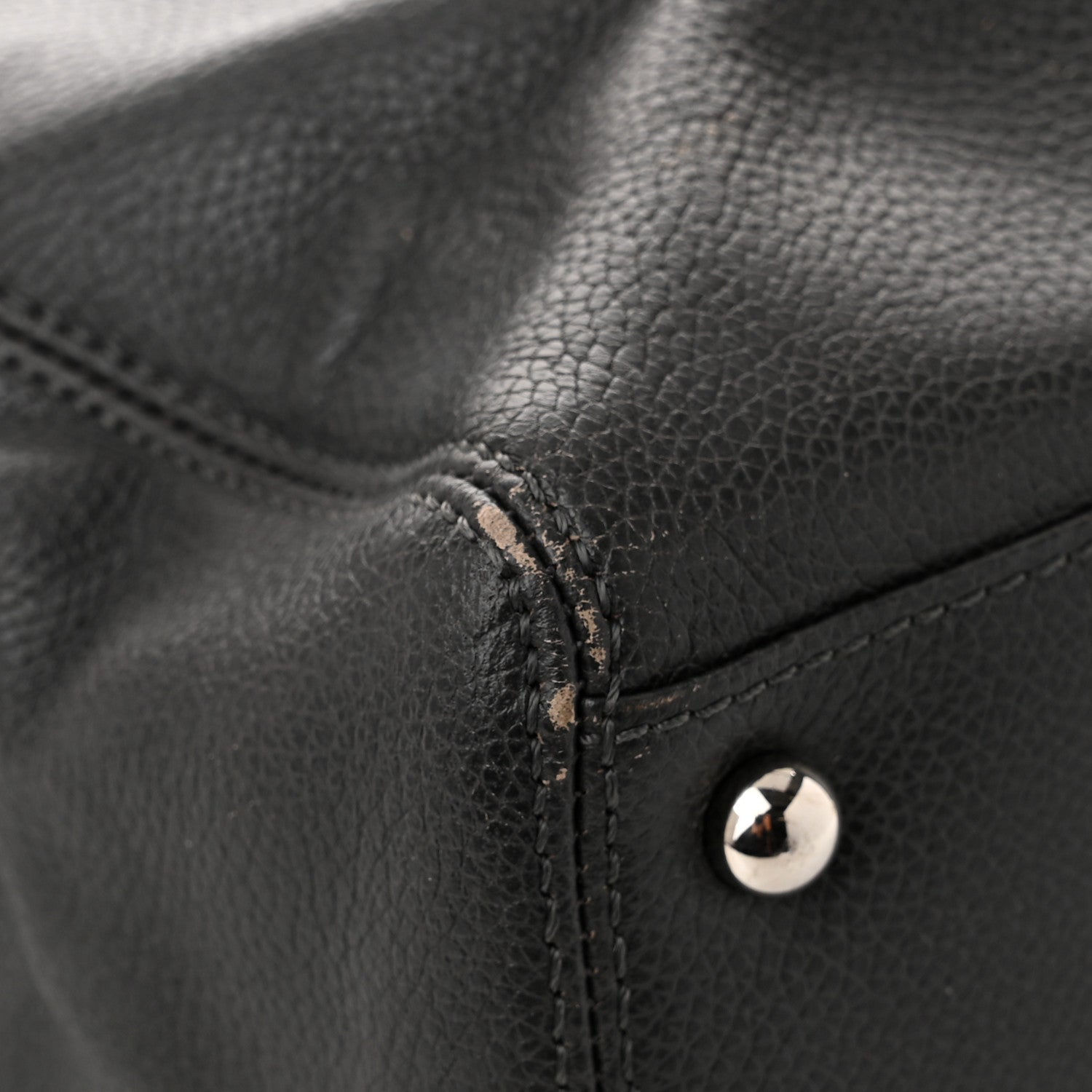 Calfskin Tall Cerf Tote Anthracite