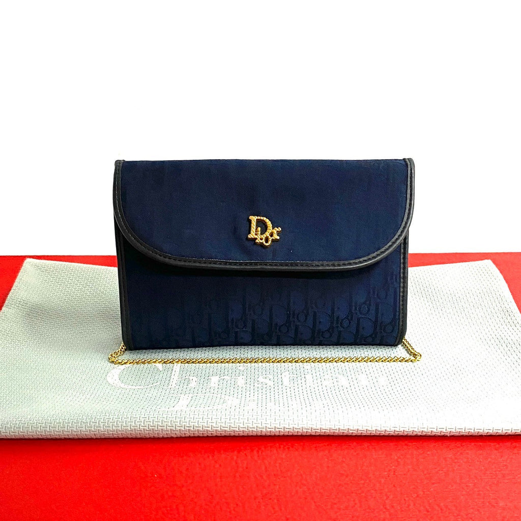 Christian Dior Trotter Canvas Leather Shoulder Bag