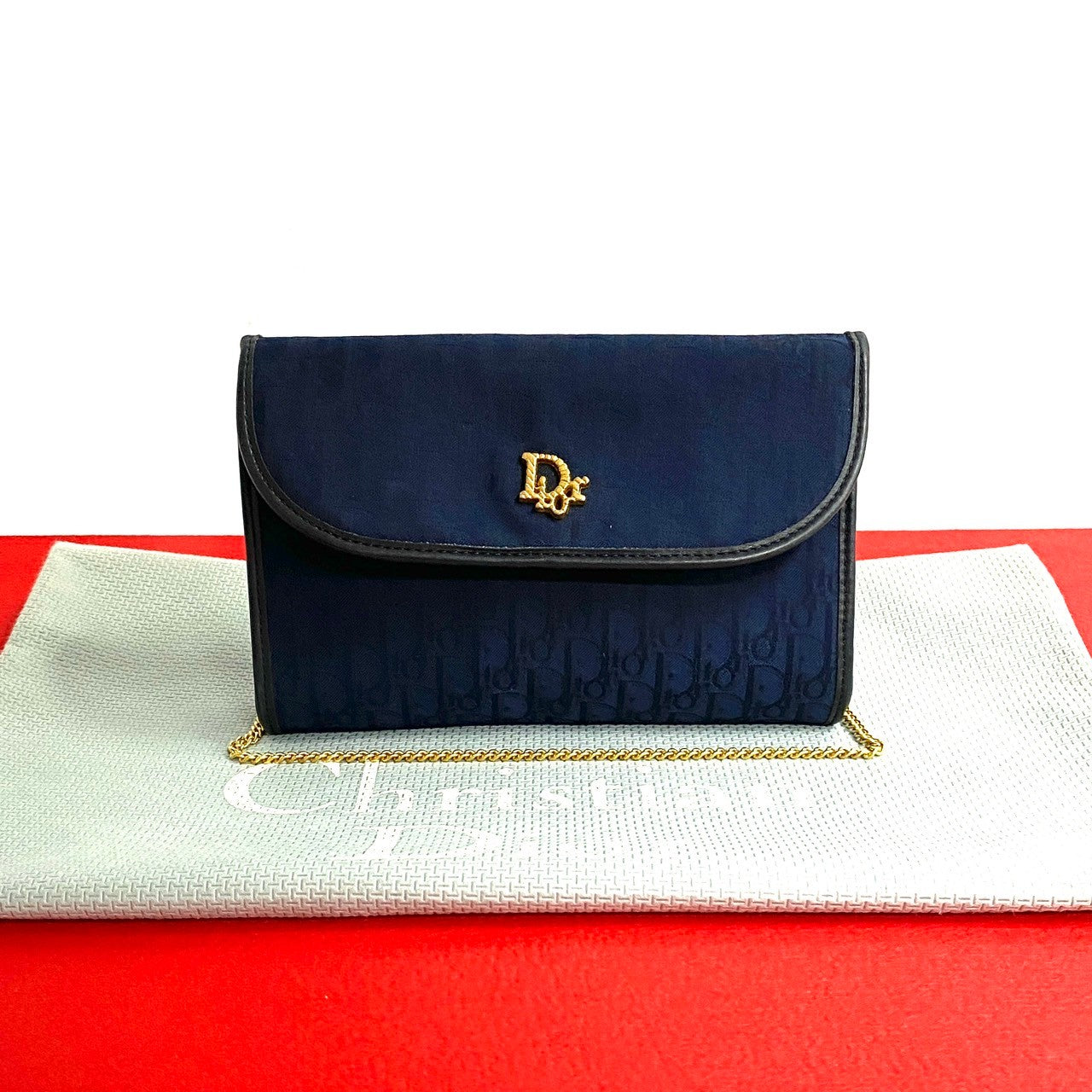 Christian Dior Trotter Canvas Leather Shoulder Bag
