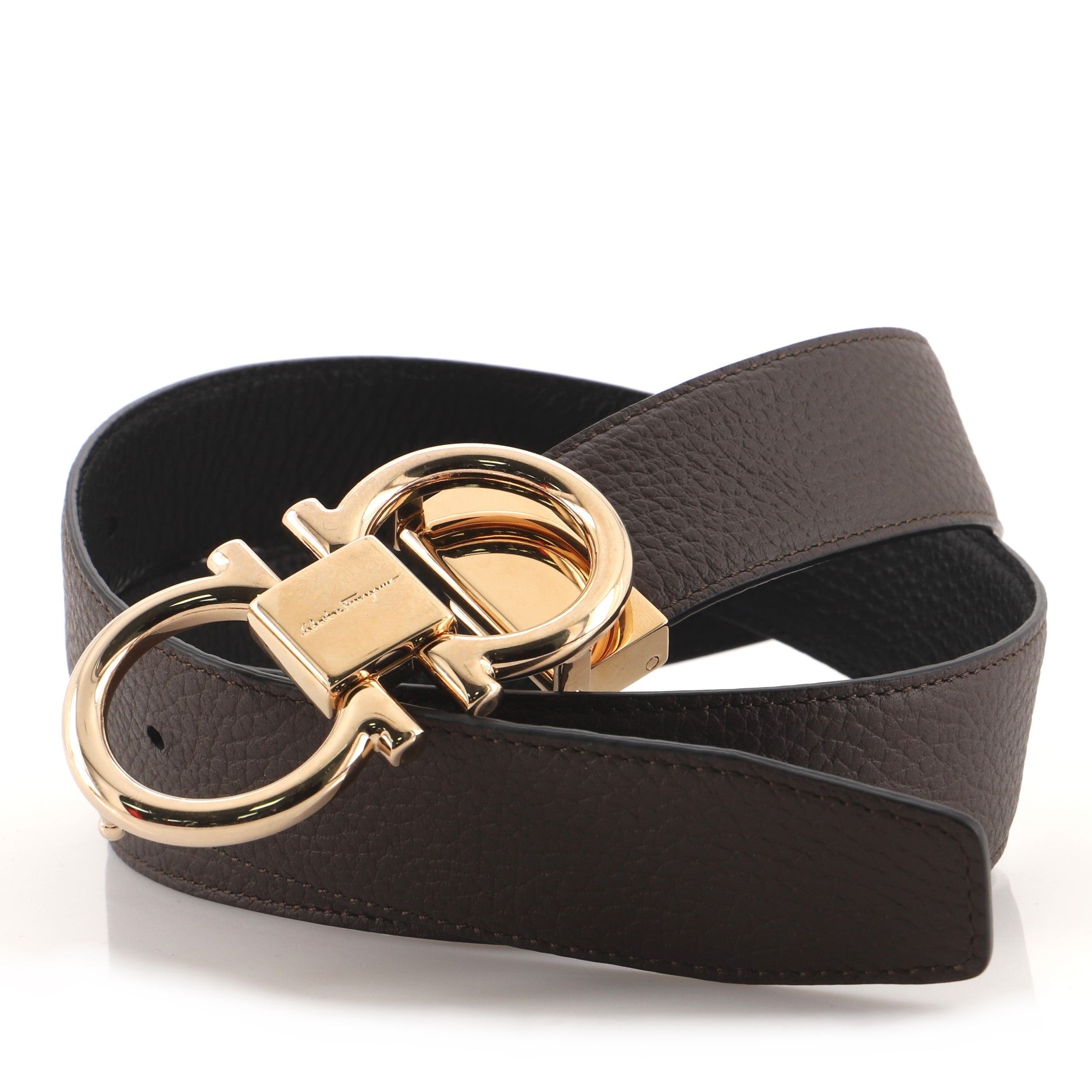 Gancini Belt Leather Wide 85