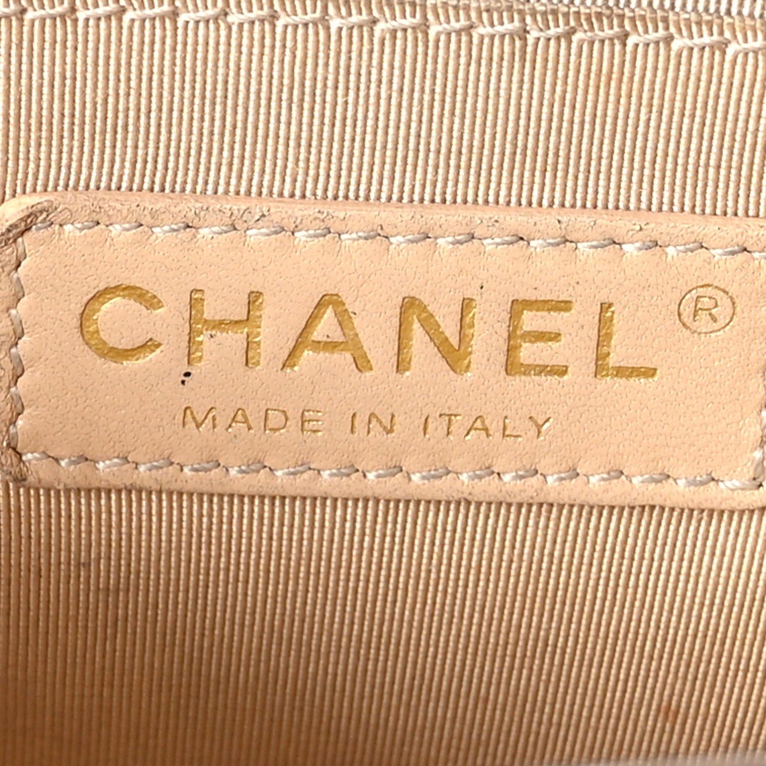 Metallic Calfskin Quilted Small Boy Flap Gold