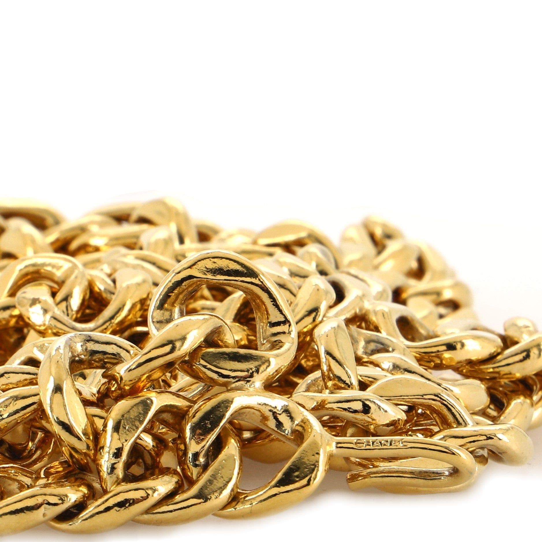 Vintage Medallion Chain Belt Metal 95
