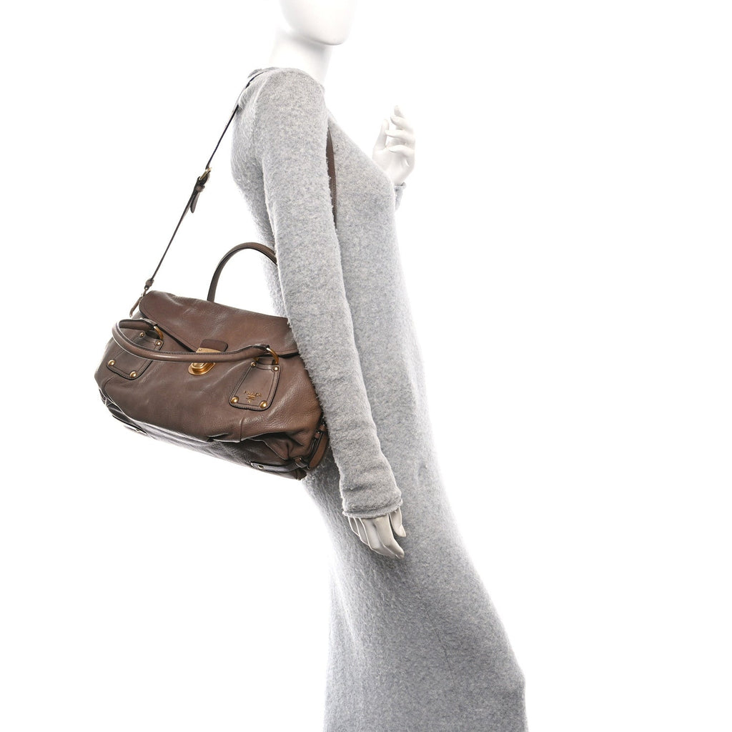 Cervo Antik Buckle Foldover Pushlock Satchel Pietra