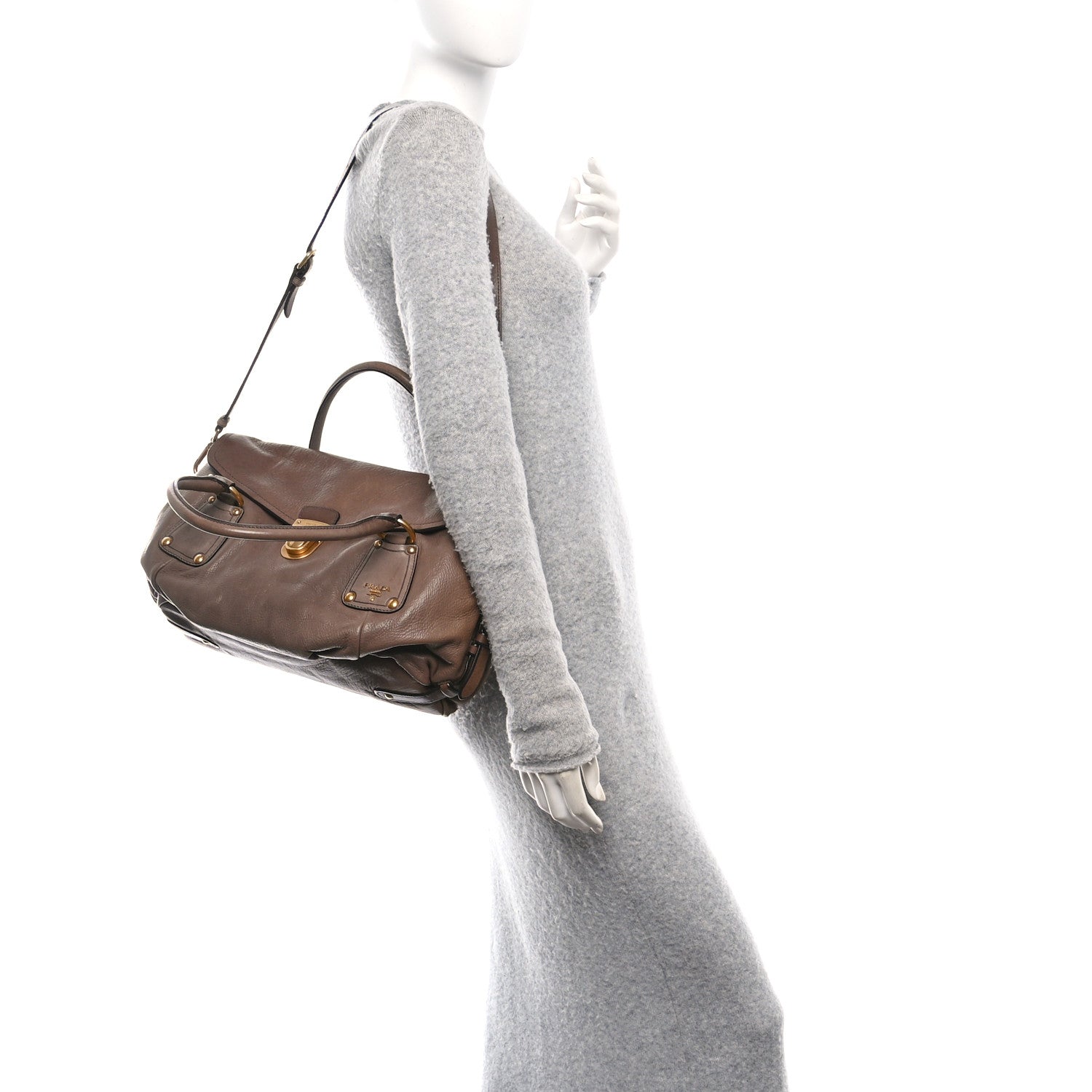 Cervo Antik Buckle Foldover Pushlock Satchel Pietra
