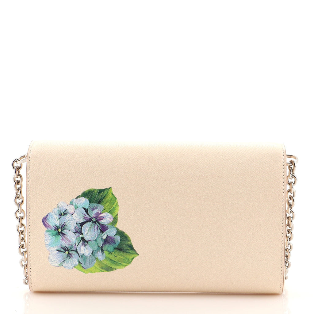 Padlock Chain Clutch Embellished Leather