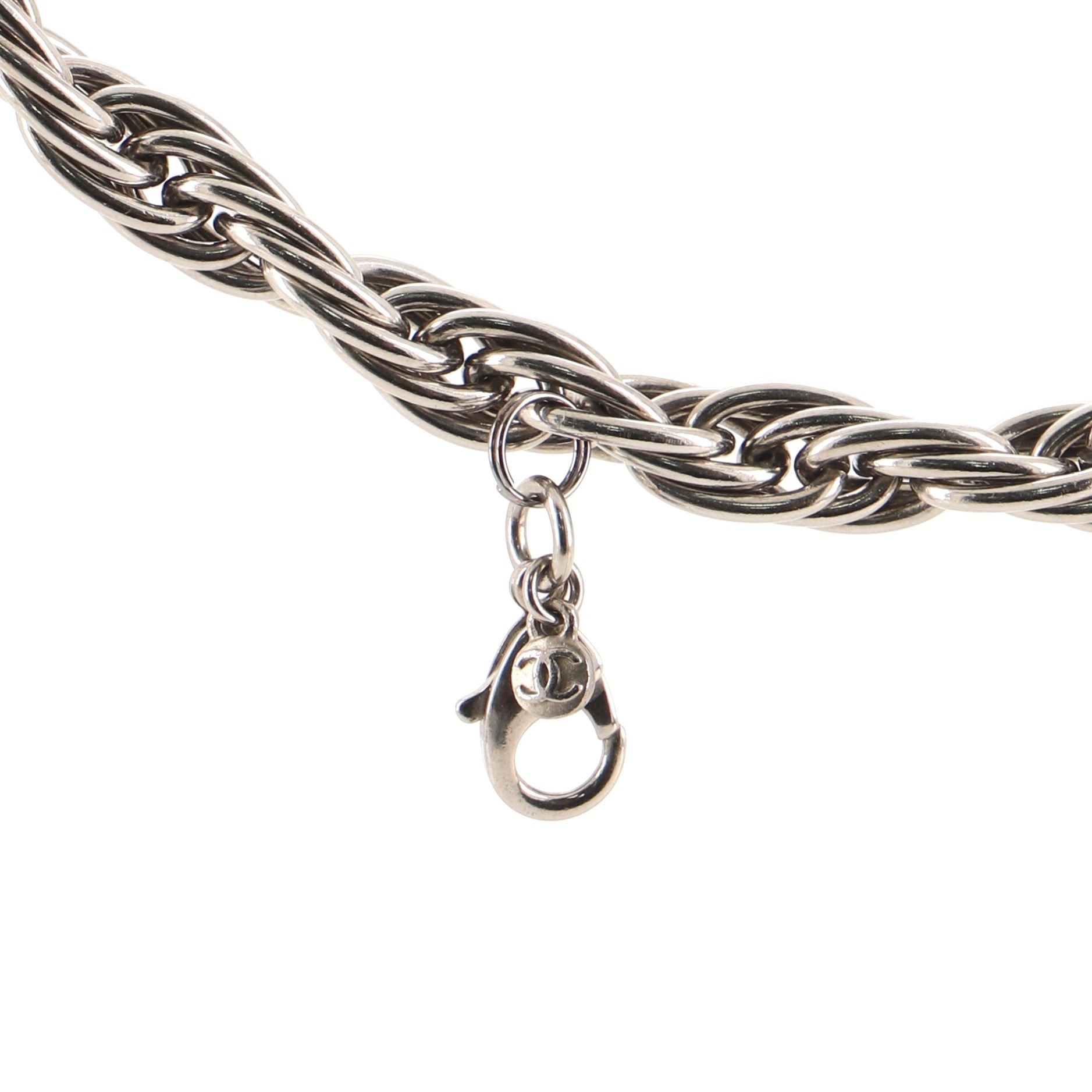 CC Twist Chain Belt Metal with Faux Pearl 120
