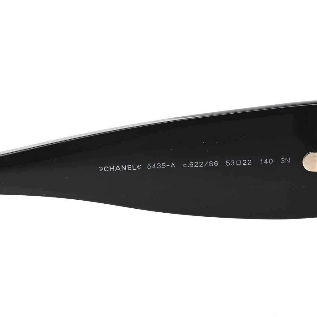 Acetate Rectangle Sunglasses 5435-A Black