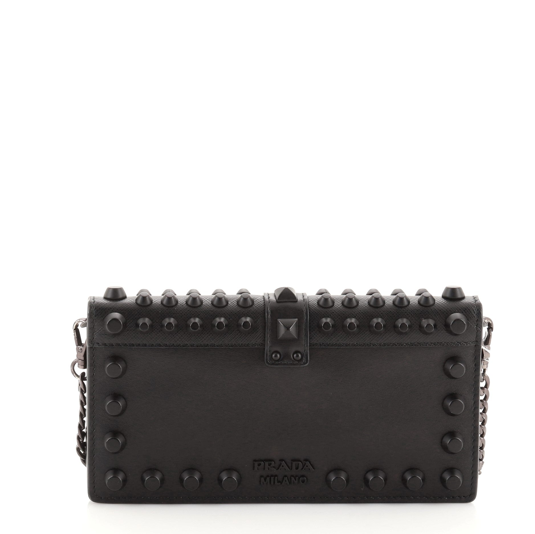 Cahier Crossbody Bag Studded City Calf and Saffiano Leather Mini