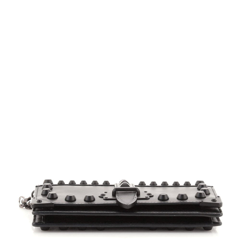 Cahier Crossbody Bag Studded City Calf and Saffiano Leather Mini