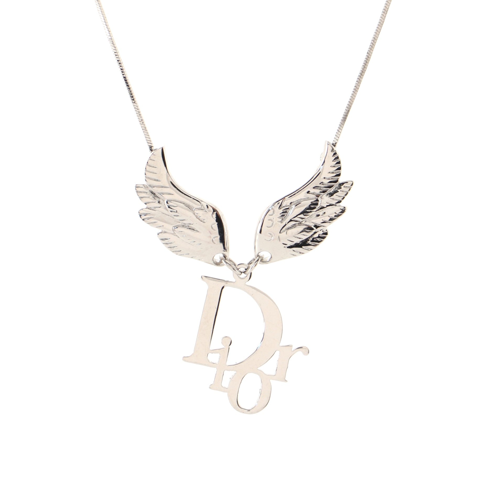 Logo Wings Pendant Necklace Metal