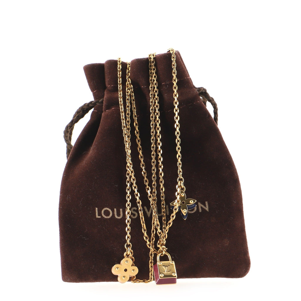 Sweet Charms Multistrand Necklace Metal with Enamel