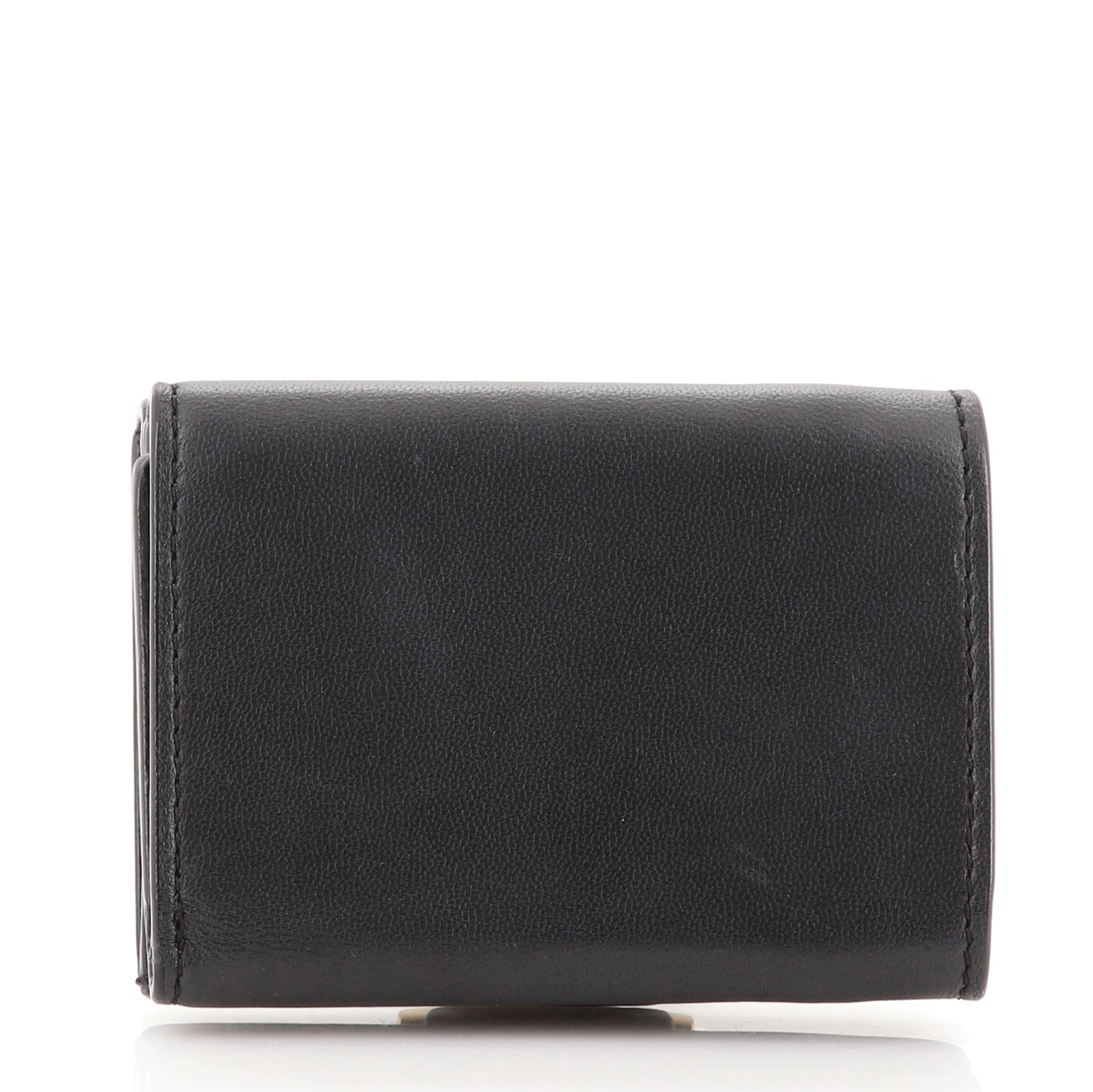 Trifold Wallet Zucca Embossed Leather Mini