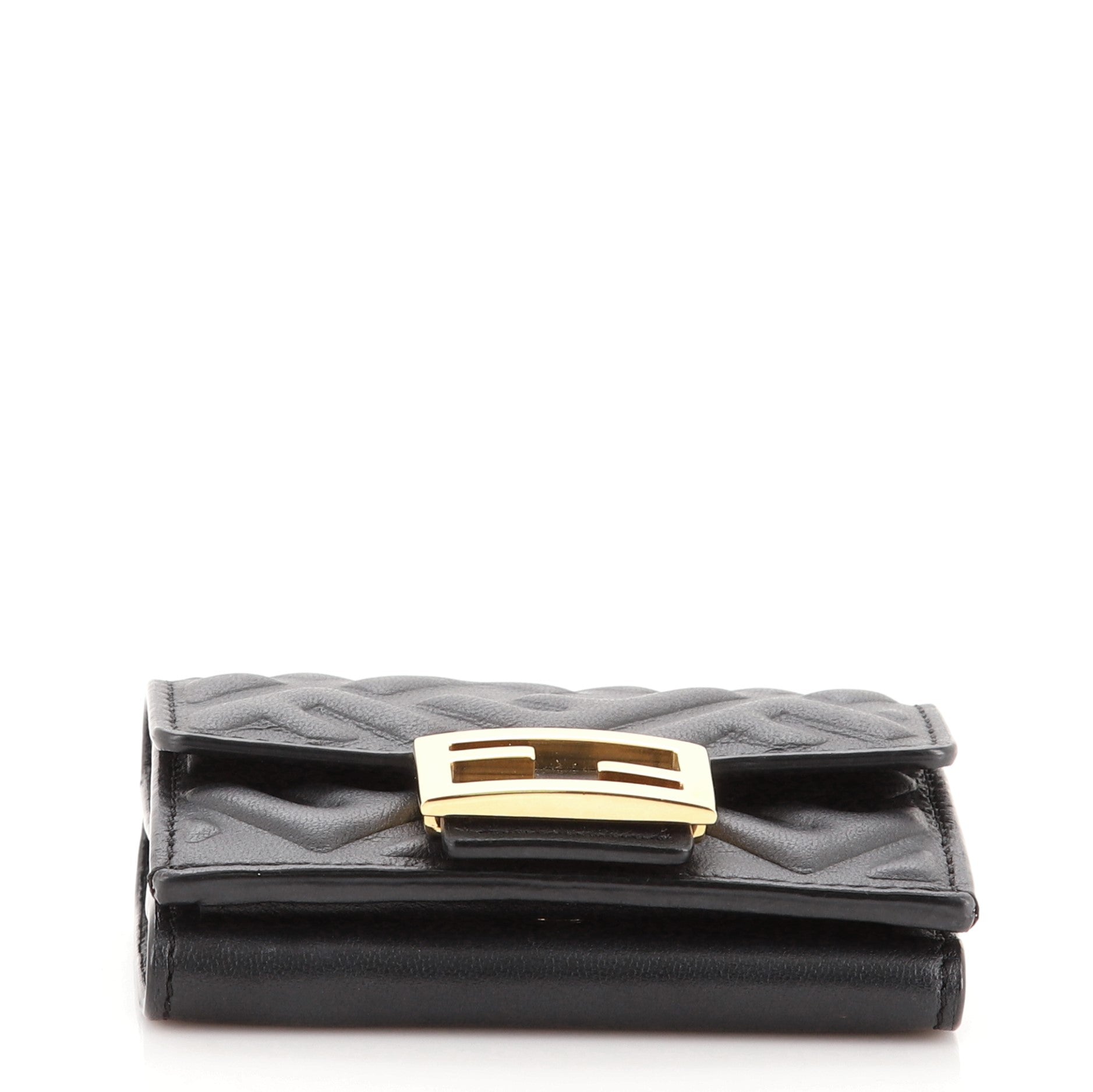 Trifold Wallet Zucca Embossed Leather Mini