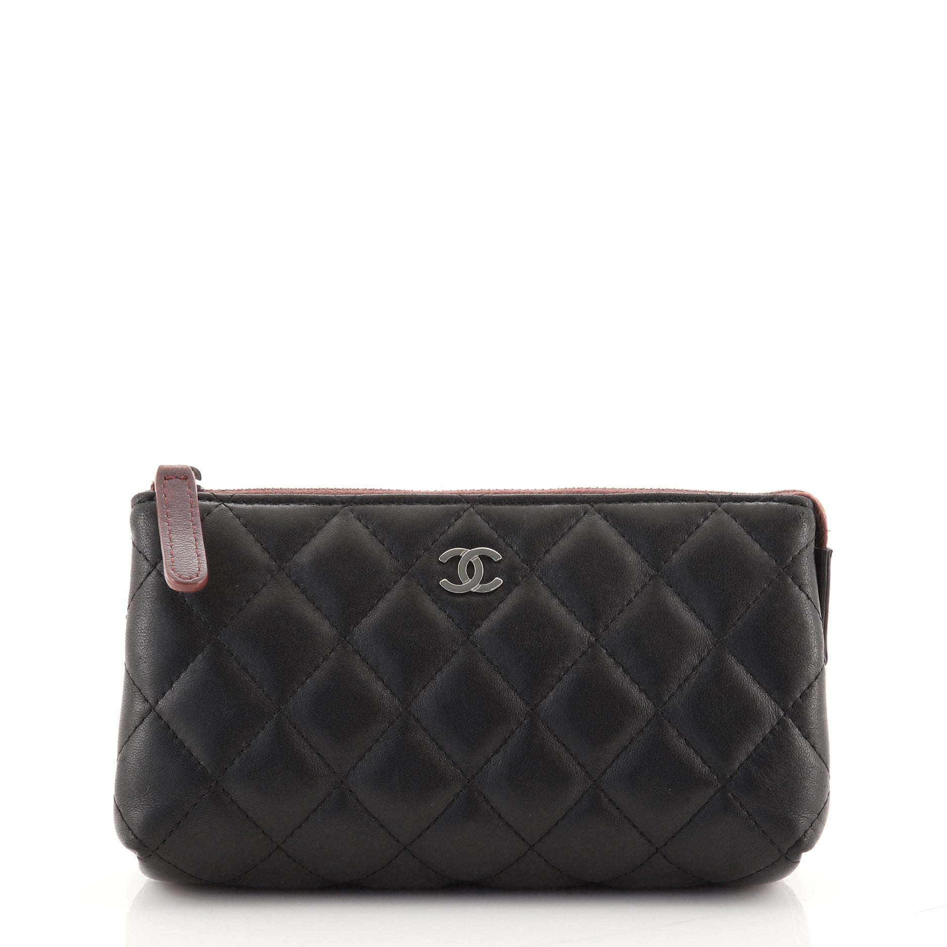 Zipped Pouch Quilted Lambskin Mini